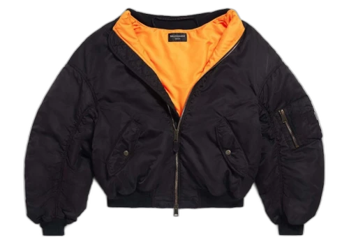 Balenciaga Off Shoulder Bomber Black