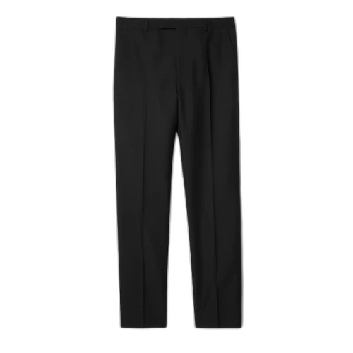 Gucci Wool Blend Twill Trousers Black