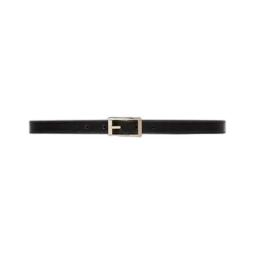 Gucci Reversible Thin Belt With Rectangular Buckle 'Black'