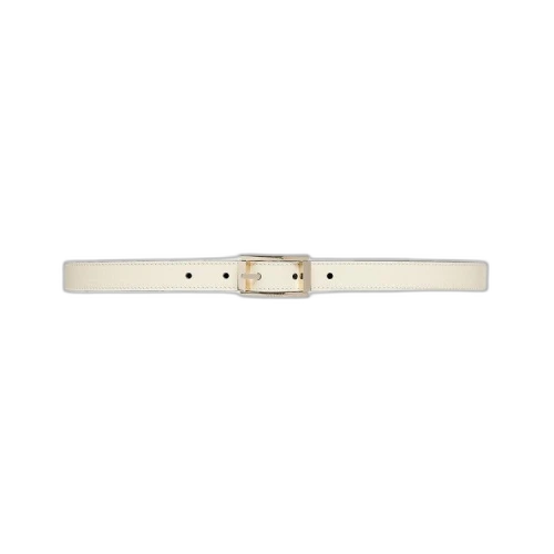 Gucci Reversible Thin Belt With Rectangular Buckle 'Ivory/Dark Brown'