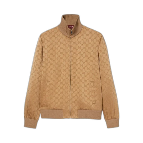 Gucci Jacquard Zip Jacket 'Vintage Camel'