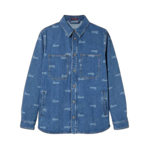 Gucci Eco Lasered Denim Shirt 'Light Blue'