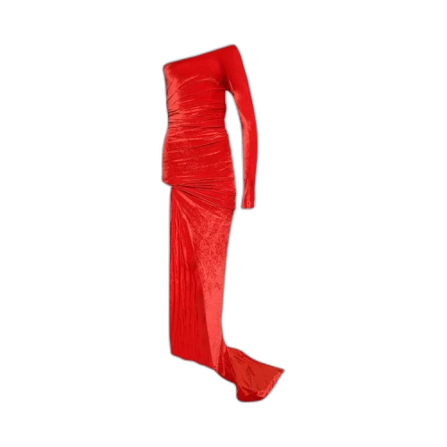 Balenciaga Asymmetric Dress 'Red'