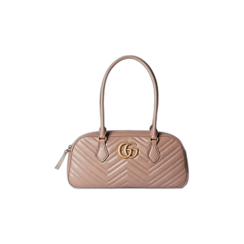 Gucci Marmont Leather Medium Top Handle Bag 'Porcelain Rose'