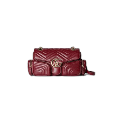 Gucci Marmont Small Multi Pocket Bag 'Rosso Ancora'
