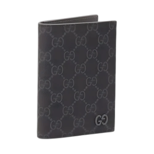 GUCCI Supreme Canvas Passport Holder Men's Black