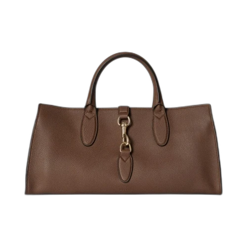 Gucci Medium Tote Bag With Hook Closure 'Nut Brown'