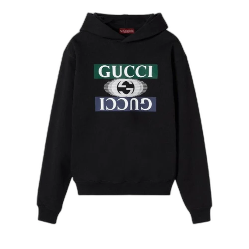 Gucci Felted Jersey Hoodie 'Black'