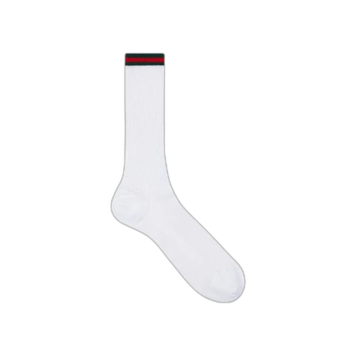 Gucci Web Rib Socks 'White'