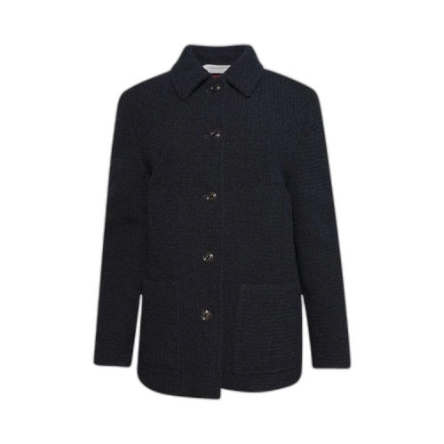 Gucci Checked Boucle Wool Coat 'Night Sky'