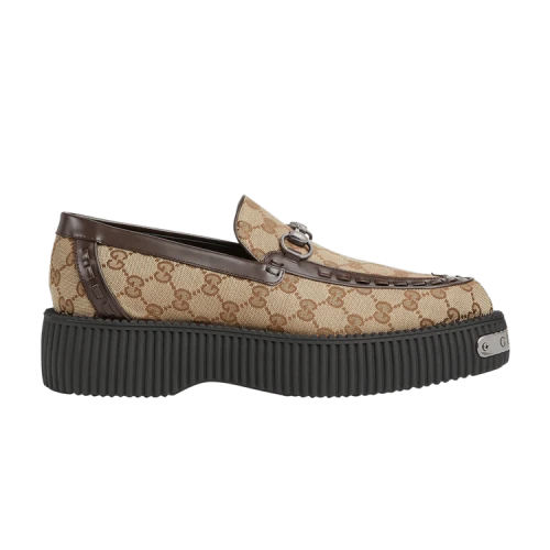 Gucci Horsebit Creeper Loafer 'GG Canvas - Beige Ebony'