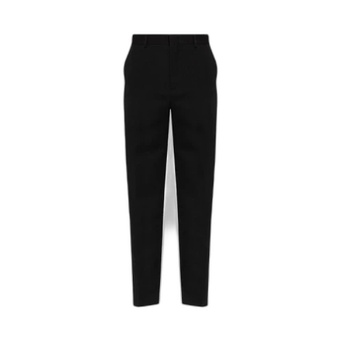 Gucci Logo Embroidery Wool Pants 'Black'