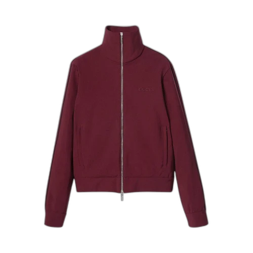 Gucci Technical Jersey Zip Jacket 'Rosso Ancora'