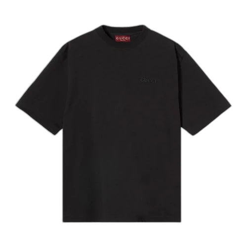 Gucci Embroidered Jersey T-Shirt 'Black'