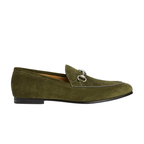 Gucci Horsebit Loafer 'Dark Green Suede'
