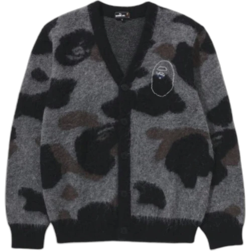 BAPE Mr.Bathing Ape Camo Mohair Jacquard Cardigan Multicolor