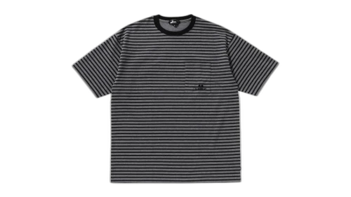 BAPE Stripe Print I Tee Black