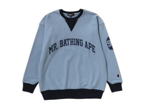 BAPE Pull Over Crewneck Sweatshirt Blue