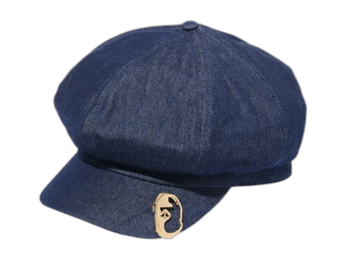 BAPE Denim Newsboy Hat Blue
