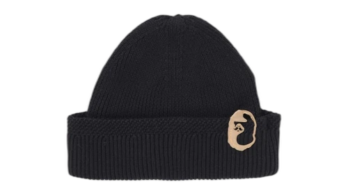 BAPE Logo Beanie Black