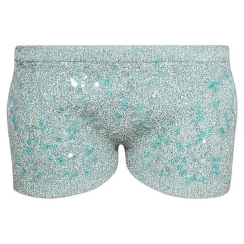Gucci Tweed Blend Shorts 'Acid Turquoise'