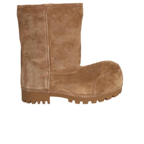 Balenciaga Alaska Fur Low Boot 'Brown'