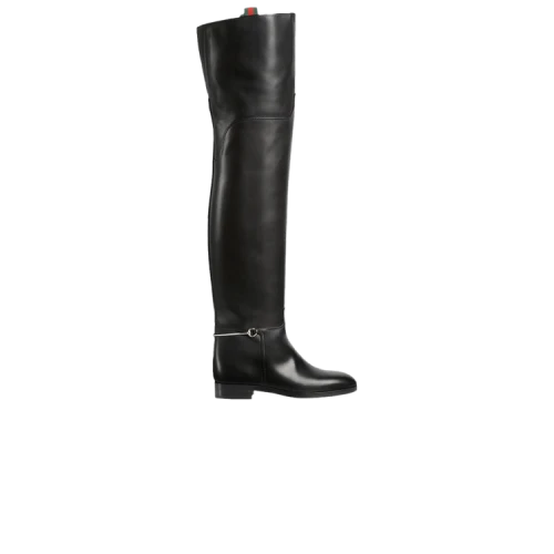 Gucci Slim Horsebit Knee-High Boot 'Black' (Women's)