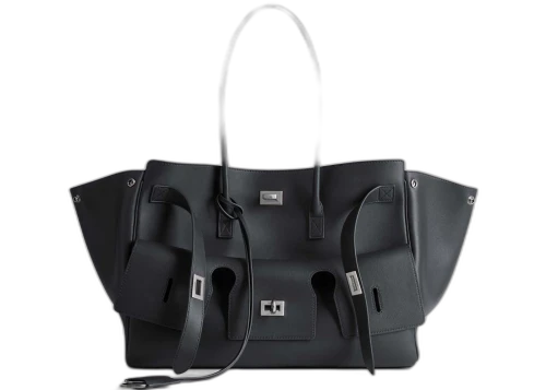 Balenciaga Bel Air Medium Carry All Bag Aged-Silver Hardware Black