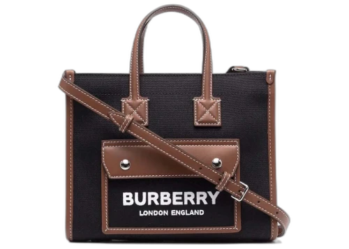 Burberry Freya Tote Black/Tan