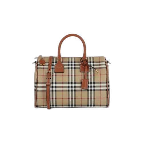 Burberry Medium Check Bowling Bag Vintage Check Briar Brown