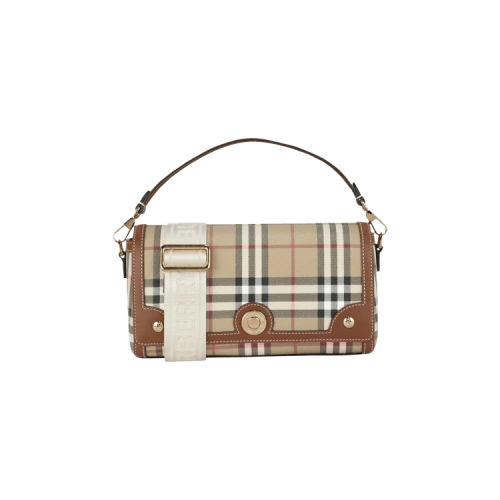 Burberry Note Bag Top Handle Briar Brown