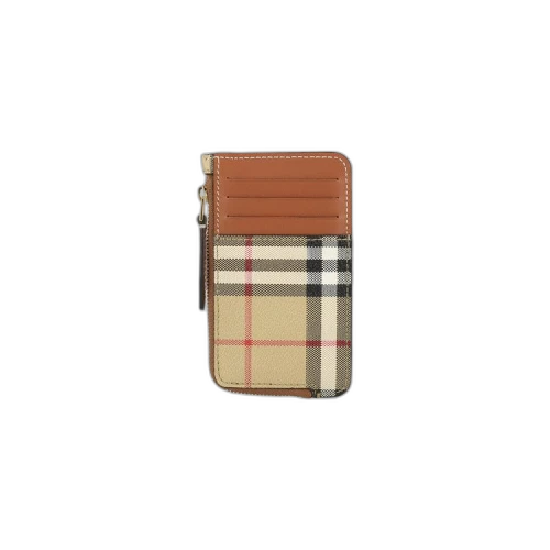 Burberry Sommerset Check Zip Card Holder Archive Beige