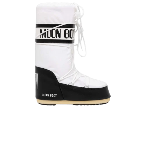 Moon Boot Icon Nylon Boot Black White