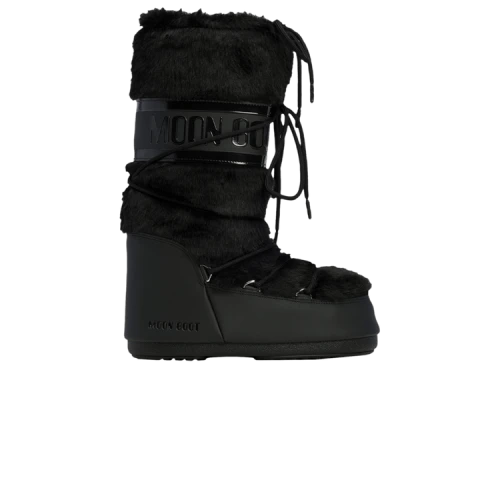 Moon Boot Icon Faux-Fur Boot Black