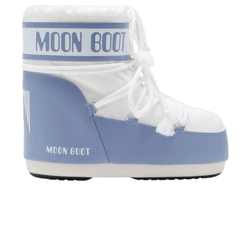 Moon Boot Icon Low Nylon Boot Elephant Grey White
