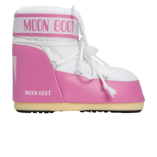 Moon Boot Icon Nylon Low Boot Pink White