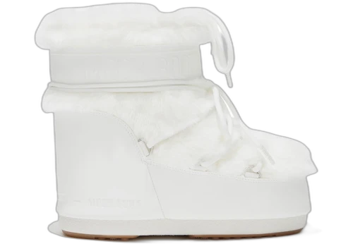 Moon Boot Icon Faux-Fur Low Boot White
