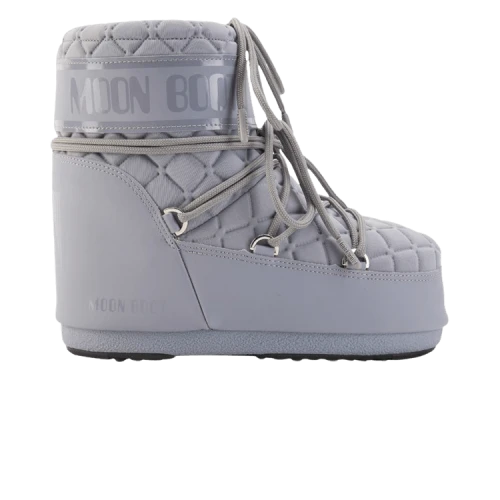 Moon Boot Icon Quilt Low Boot Grey