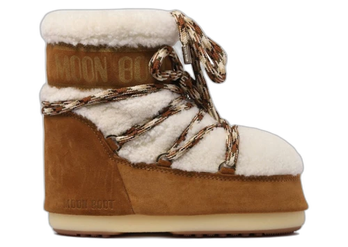 Moon Boot Icon Shearling Low Boot Whisky Off White