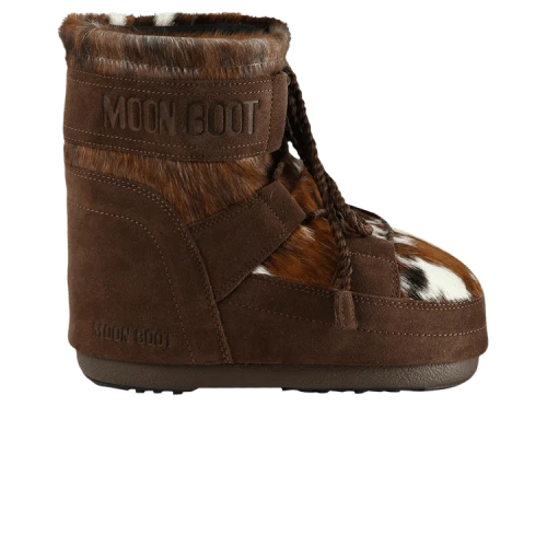 Moon Boot Icon Cow Boot Low White Cocoa