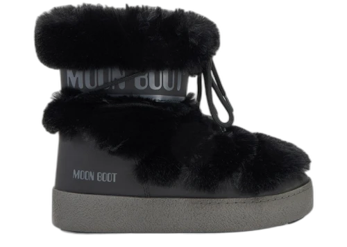 Moon Boot Ltrack Faux Fur WP Black (Women's)