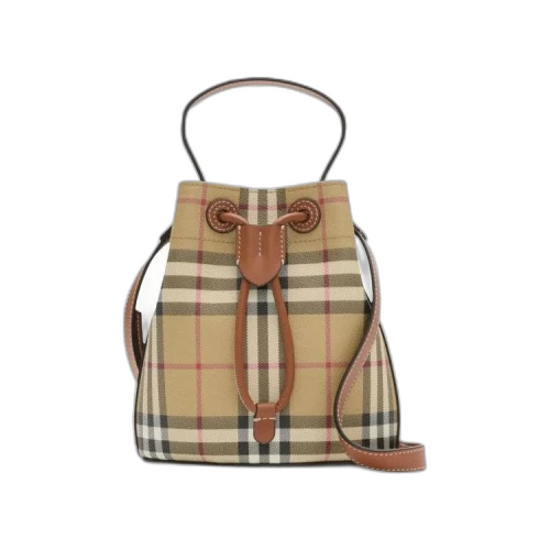 Burberry MN Drawstring Bag Vintage Check/Briar Brown