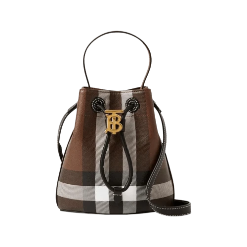 Burberry MN Drawstring Bag Dark Birch Brown