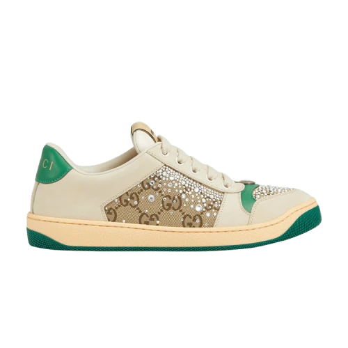 Gucci Screener 'GG Monogram Crystal - Ivory Green' (Women's)