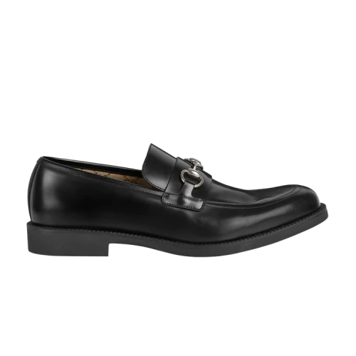 Gucci Rubber Sole Tempe Horsebit Loafer 'Black'
