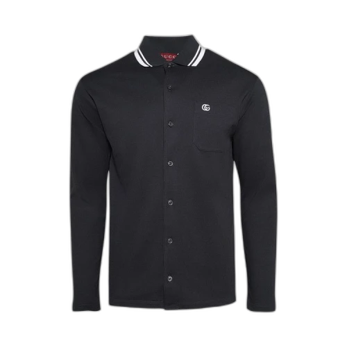 Gucci Long-Sleeve Polo 'Anthracite'