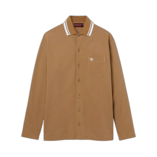 Gucci Long-Sleeve Polo 'Teak'