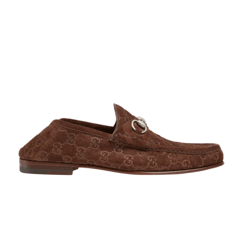 Gucci Horsebit 1953 Loafer 'GG Suede - Dark Brown'