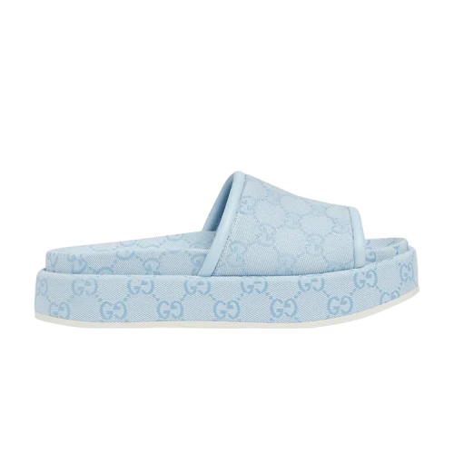 Gucci Platform Sandal 'Allover GG - Light Blue' (Women's)