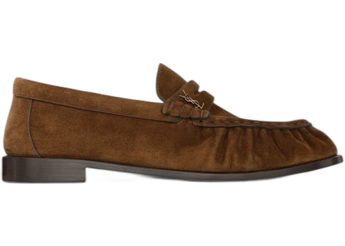 Saint Laurent Le Loafer Supple Dark Havana Suede
